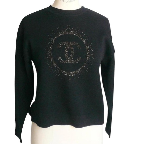 New! Auth CHANEL wool/cotton  sweater sz S - Picture 3 of 11
